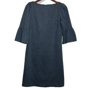 Harold’s Dark Gray 3/4 Length Bell Sleeve Shift Knee Length Dress Women’s Size 6